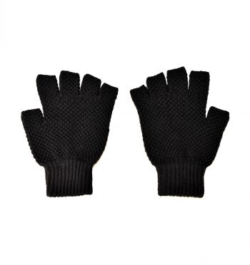 Rollers - Black Fingerless Gloves